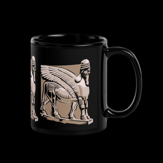 Lamassu Black Glossy Mug