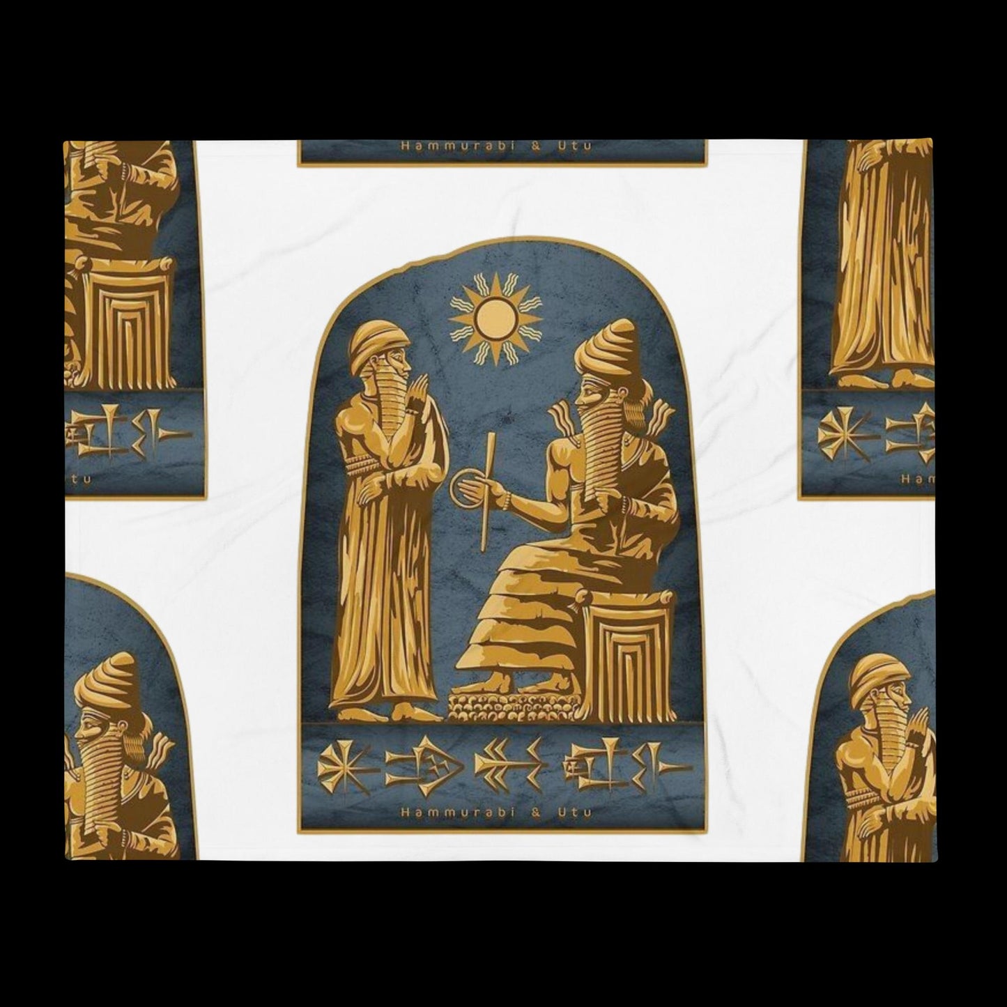 King of Babylon Throw Blanket